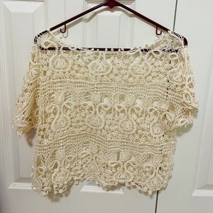 Crochet Lace Cover-up Top